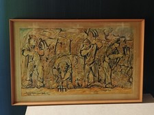 Barbadirame Mario Raimondo Dolceacqua Disegno Tecnica Mista Su Cartoncino 1963