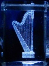 3D Laser Etched Crystal Clear