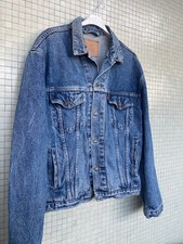 giubbotto jeans levis L Vintage Denim Jeans Jacket  Spalke 56 Lungh. 62 Trucker 