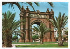 Barcellona - Arco di Trionfo in mattoni rossi e palme - SPAGNA - 1987