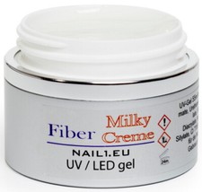 Gel UV LED 1 fase Fiber Milky