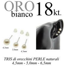 TRIS 3 orecchini con PERLE