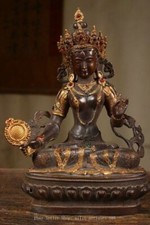 8.2" Old Tibet Buddhism Copper