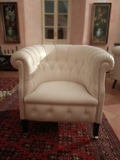 POLTRONA FRAU ,Modello:FUMOIR Pelle BIANCO  usato pari al nuovo.