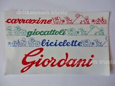 GIORDANI BICICLETE bici giocattoli auto pedali ADESIVO STICKER originale vintage