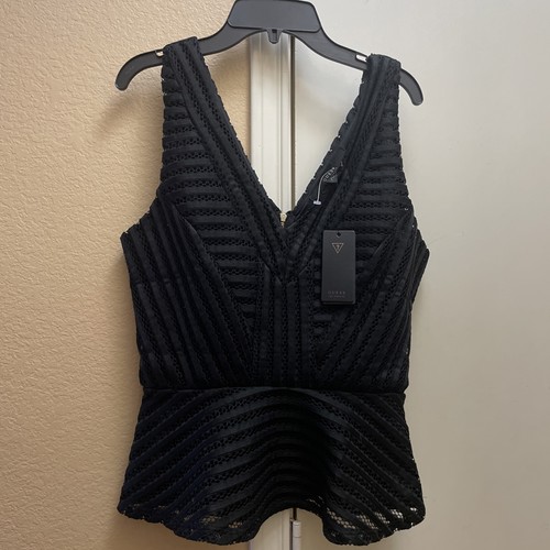Top senza maniche guess nero - top,
