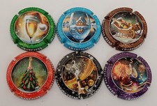 6 BELLES CAPSULES CHAMPAGNE GENERIQUE JOYEUSES FETES REF N°1400 a 1400e NEWS