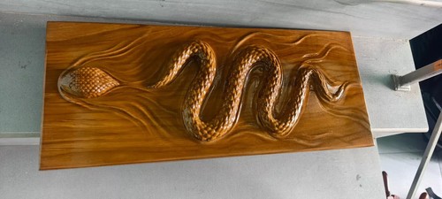 Scultura serpente legno - in,