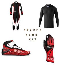 Set tuta, stivali, guanti Sparco Go Kart omologato CIK/FIA livello 2.