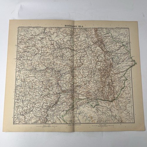 Stampa antica mappa russland - stampa,