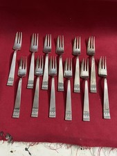 forchettine Stancampiano Palermo vintage anni '40 in argento 800 Con Scatola