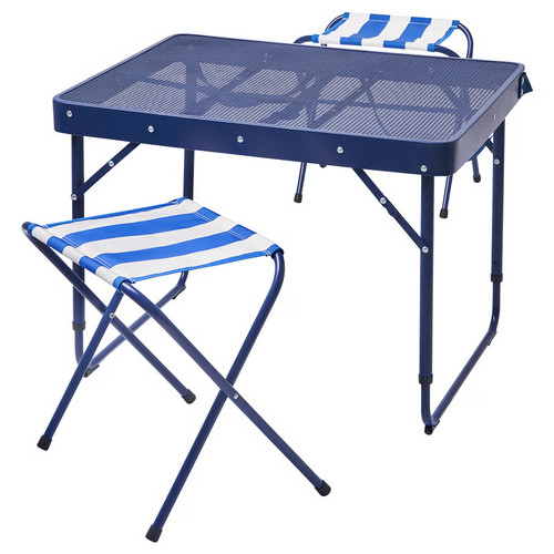 Set tavolo pieghevole blu - set,