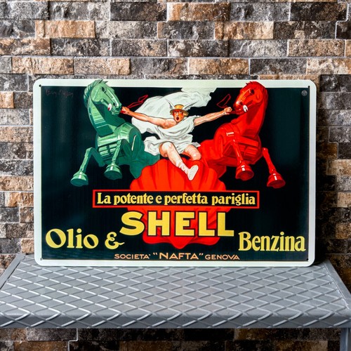 Insegna shell benzina olio - shell,