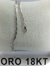 Bracciale in oro bianco 750 18 kt carati lungo cm 19,5 grammi 2,55 per uomo +225