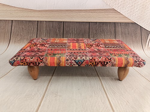 Sgabello ottomano boho rosa - ottomano,