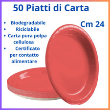 Piatti di carta colorati rosso