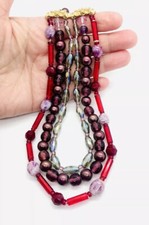 Collana perle vetro artistico
