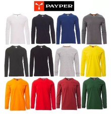 T-SHIRT UOMO PAYPER MANICA LUNGA IN COTONE GIROCOLLO MAGLIETTA DA LAVORO