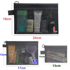 Borsa Da Toilette in Rete Nera