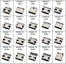 Set Prese USB-C 2/6/16/24 Pin