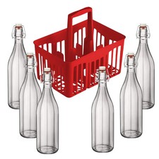 Set 6 Bottiglie Acqua 1L Vetro