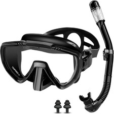 Set per Snorkeling Adulti Con Maschera E Boccaglio, Occhialini Da Sub Panoramici