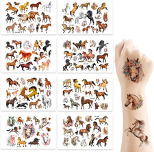 Tatuaggi per Bambini, Tatuaggi Cavalli Bambina, Tatuaggi Temporanei per Bambini,