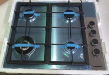 ** Piano cottura a gas da 60cm a 4 fuochi acciaio Inox griglie in ghisa