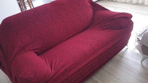 Copridivano rosso scuro 3 - copridivano, a