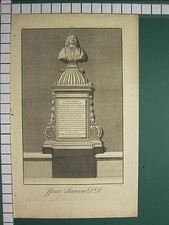 C1810 Grande Antico Stampa ~ Isaac Barrow D.D ~ Cole Isaacus Carriola