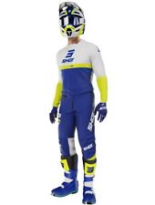 TUTA COMPLETO CROSS ENDURO MAGLIA PANTALONI SHOT DEVO REFLEX BLU YELLOW FLUO