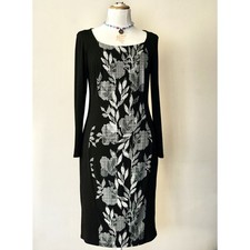 Abito Elasticizzato NERO Donna TG. 44 it  / 12 uk M&S