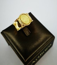 ANELLO FASCIA SCULTURA CAMMEO DONNA ORO GIALLO 750 18K BAGUE OR JAUNE SCULPTURE