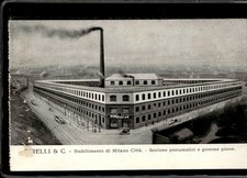 cartolina postcard Pirelli Stabilimento Milano Sezione Pneumatici gomme piene(10