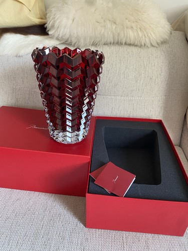 Baccarat vase cristal - vase, rouge