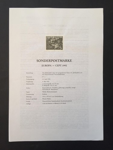 Austria stampa nera 1992 - stampa,
