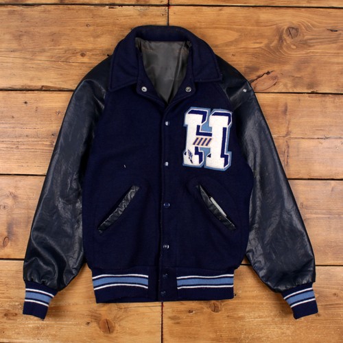 Vintage wool varsity jacket - wool, s
