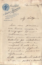 1922 GRAND HOTEL 'ITALIA E MINERVA - GENOVA - LETTERA MANOSCRITTA