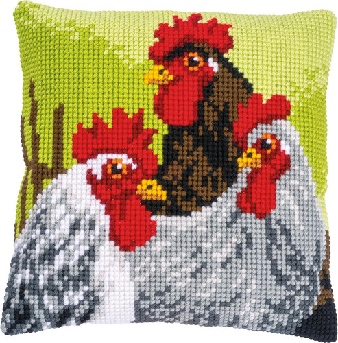 Kit cuscino punto croce gallo - croce,