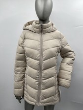 Giacca donna Calvin Klein manica lunga full zip puffer panna nuova con etichetta taglia M