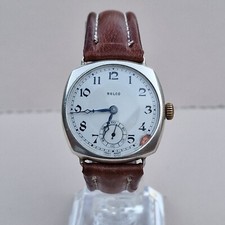  Orologio Trench Style Rolco argento carica manuale 31m, circa anni 20 ricambi o riparazioni