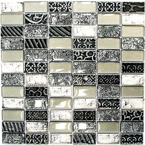 Mosaico argento retrò mix - argento,