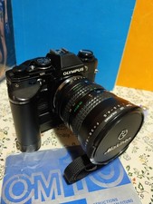 ?Black OLYMPUS OM10 QUARTZ + MAKINON 28÷80/3,5 macro winder2 and more.. ☜[Fair]
