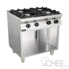 Cucina Professionale a Gas con 4 Fuochi – Profondità 70 cm