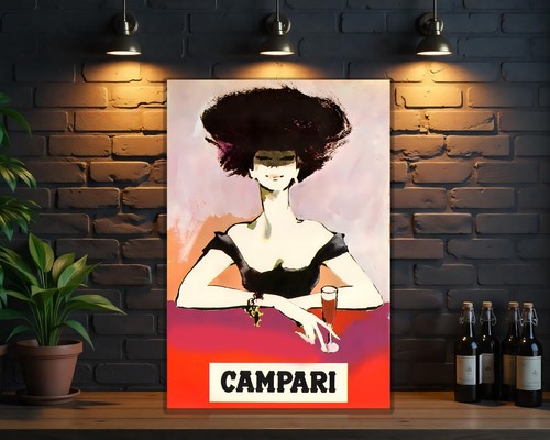 Insegna vintage campari afro - vintage, "afro