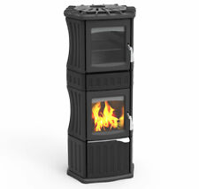LINCAR MONELLA 185N NERA STUFA A LEGNA + FORNO 13,3KW CERAMICA/GHISA