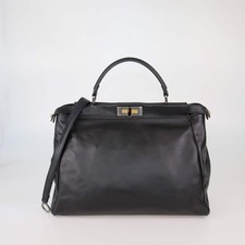 Borsa Fendi in pelle nera con