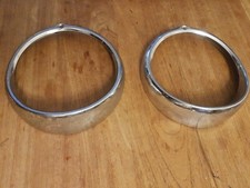 Cornice Cerchio Faro Auto D'epoca 150mm  Cromato 