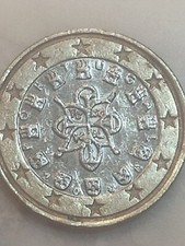Moneta Rara da 1 Euro Portogallo 2006 Molti Errori Di Conio 
