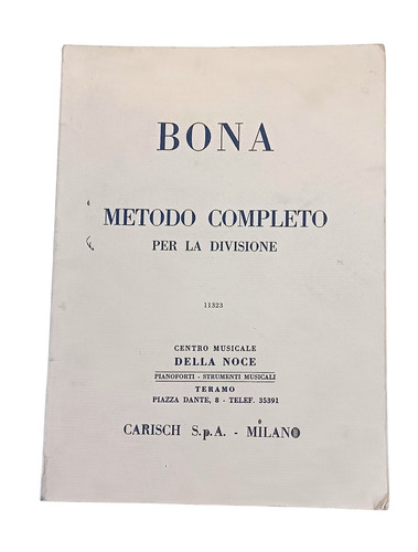 Bona metodo completo divisione - metodo,